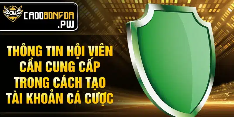 Thông tin hội viên cần cung cấp trong cách tạo tài khoản cá cược